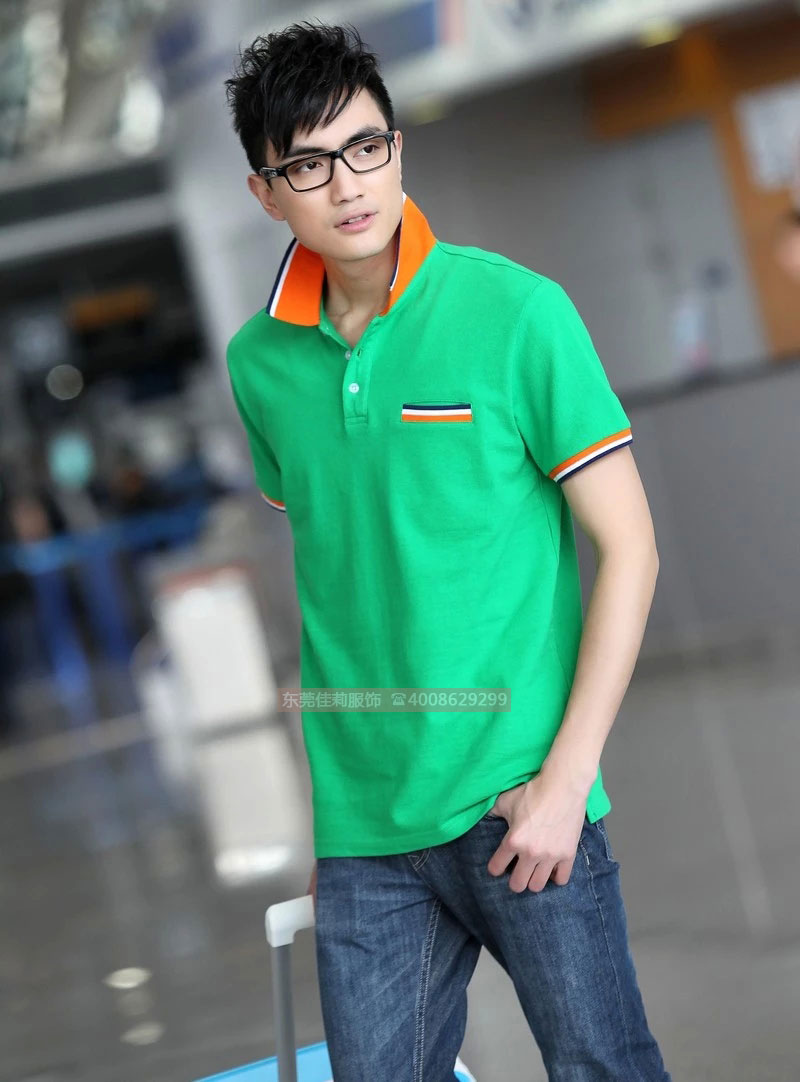 綠色夏季工作服短袖-實(shí)拍4