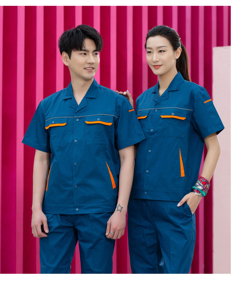 夏季機(jī)修工作服-藏藍(lán)色